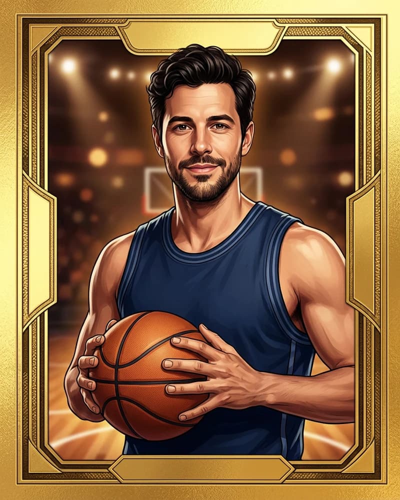 Basketball Card Hero style preview