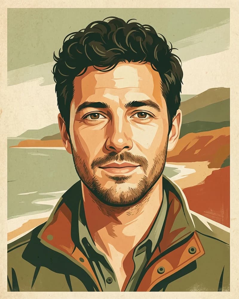 Vintage Travel Poster style preview